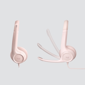 LOGITECH H390 Headset on-ear wired USB-A rose