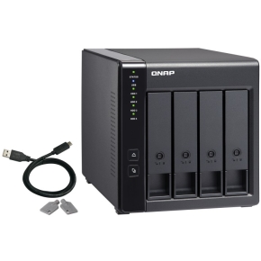 4-Bay QNAP TR-004 - 2.5/3.5 Zoll - Serial ATA II - 0,1,5,10,JBOD - 3.2 Gen 1 (3.1 Gen 1) - USB Typ-C Gehäuse