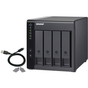 4-Bay QNAP TR-004 - 2.5/3.5 Zoll - Serial ATA II - 0,1,5,10,JBOD - 3.2 Gen 1 (3.1 Gen 1) - USB Typ-C Gehäuse