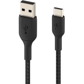 Belkin USB-C/USB-A Kabel ummantelt, 1m, schwarz