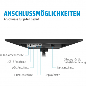 60,45cm/23,8 (1920x1080) HP E24mv G4 Conferencing Monitor 16:9 5ms IPS HDMI VGA DisplayPort VESA Pivot Speaker Full HD Black/Silver