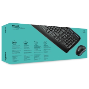 Logitech Desktop MK330 Wireless Black - US Layout