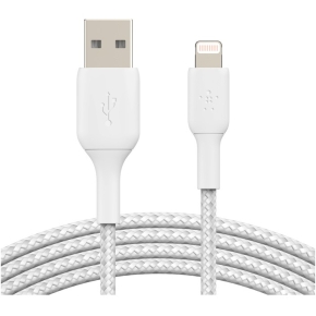 Belkin Lightning Lade/Sync Kabel ummantelt mfi 1m weiß