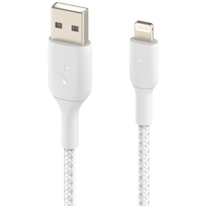 Belkin Lightning Lade/Sync Kabel ummantelt mfi 1m weiß