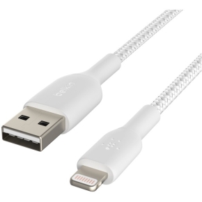 Belkin Lightning Lade/Sync Kabel ummantelt mfi 1m weiß