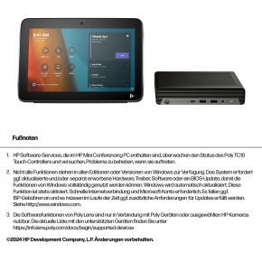 HP Poly Studio Base Kit G9 Plus Teams mit HP Mini IP PC