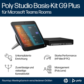 HP Poly Studio Base Kit G9 Plus Teams mit HP Mini IP PC