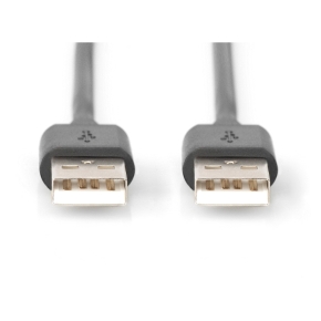 DIGITUS USB 2.0 Anschlusskabel Typ A -A St/St 1.0m, sw