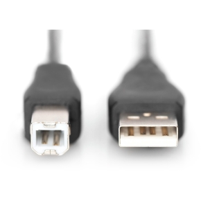 DIGITUS USB 2.0 Anschlusskabel Typ A -B St/St 1,8m schwarz