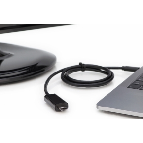 DIGITUS USB C Adapterkabel Typ C -HDMI A 4K St/St 2.0m, sw