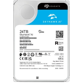 SEAGATE Surveillance Video Optimized AI Skyhawk 24TB HDD SATA 6Gb/s 512MB cache 3.5inch CMR Helium