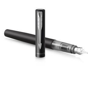 PARKER Füller Vector XL Metallic Black M Blau Geschenkbox