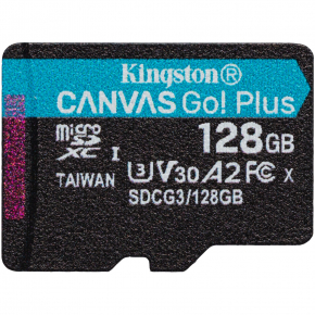 CARD 128GB Kingston Canvas Go! Plus microSDXC 170MB/s +Adapter