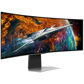 124cm/49 (5120x1440) Samsung Odyssey OLED G9 S49CG954SU UWQHD 240Hz curved 0,03ms 2xUSB-C MiniDP MicroHDMI HDMI LS Silver