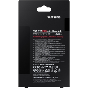 M.2 4TB Samsung 990 PRO Heatsink NVMe PCIe 4.0 x 4 retail