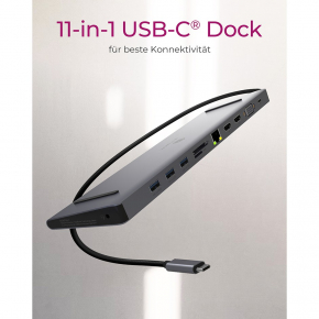 ICY BOX IB-DK2106-C USB-C 11-in-1 PD 100W DockingStation