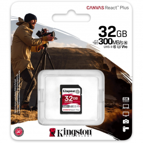 CARD 32GB Kingston Canvas React Plus SDXC 300MB/s