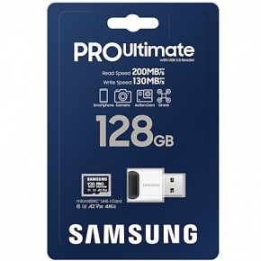 CARD 128GB Samsung PRO Ultimate microSDXC 200MB/s +USB-Kartenleser