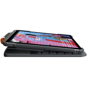 Logitech Slim Folio Bluetooth Tastatur und Schutzhülle iPad 7./8. Generation grey QWERTZ DE