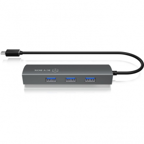 ICY BOX IB-HUB1406-C USB-C HUB 4-Port 3xUSB 3.0; 1xGigabit LAN