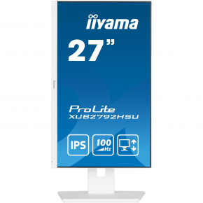 68,6cm/27 (1920x1080) Iiyama Prolite XUB2792HSU-W6 16:9 FHD IPS 100Hz 0,4ms HDMI DP USB LS Pivot Vesa White