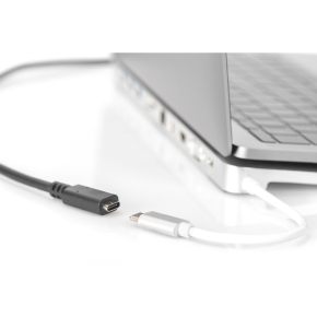 DIGITUS USB 2.0 Verlängerungskabel Typ C -C St/Bu 2.0m, sw