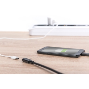 DIGITUS USB 2.0 Verlängerungskabel Typ C -C St/Bu 2.0m, sw