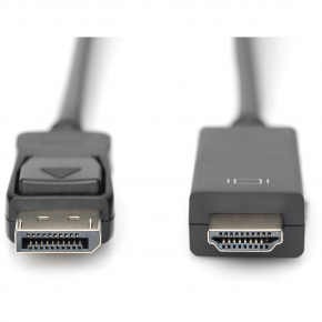 Digitus DisplayPort > HDMI (ST-ST) 2m Adapterkabel 4K 60Hz Black