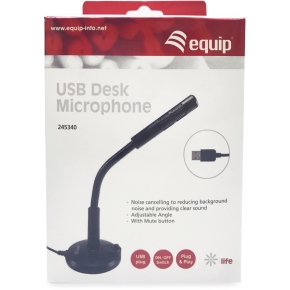 Equip Tischmikrofon+Einstellbarer Winkel mit USB Anschluss