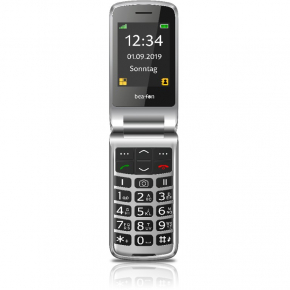 bea-fon Silver Line SL495 Feature Phone Dual-Sim black silver