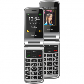 bea-fon Silver Line SL605 Feature Phone Dual-Sim black silver