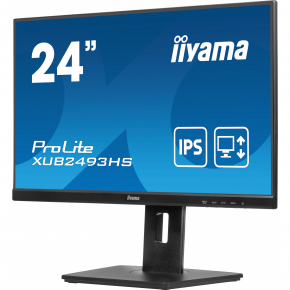 61cm/24 (1920x1080) Iiyama ProLite XUB2493HS-B6 16:9 FHD IPS 0.5ms 100Hz HDMI DP Pivot