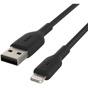 Belkin Lightning Lade/Sync Kabel ummantelt mfi 15cm schwarz