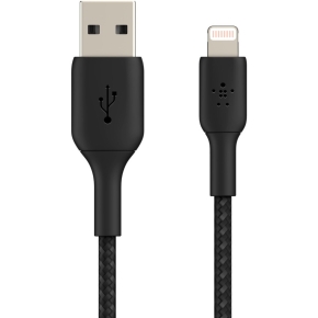 Belkin Lightning Lade/Sync Kabel ummantelt mfi 15cm schwarz