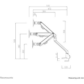 Neomounts FPMA-D750DBLACK2 Tischhalterung für Flachbildschirme bis 32 (81 cm)