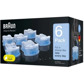 Braun Rasierer Zubehör Clean&Renew Reinigungskartusche - 6er-Pack