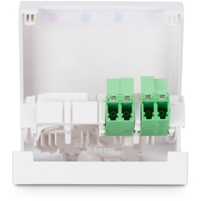 DIGITUS FTTH Gehäuse mit 2 x LC/APC DX Kupplung mit Shutter