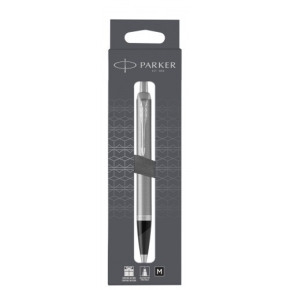PARKER Kugelschreiber IM Brushed Metal C.C. M Schwarz Geschenkbox