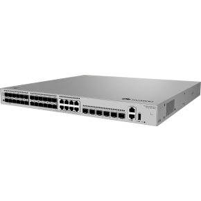 HUAWEI S530-24ST4XE 24xGE SFP ports 8 of which are dual-purpose 10/100/1000 or SFP 4x10GE SFP+ ports 2x12GE stack ports 1xAC power