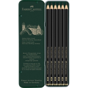 FABER-CASTELL Bleistift Pitt Graphite Matt 6er Etui
