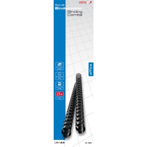 GENIE Spiralbinderücken 12mm schwarz 25 Stk