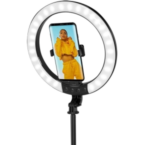 Logilink Smartphone-Ringlicht m.Selfie-Stick-Stativ.DM 20cm