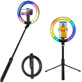 Logilink Smartphone-Ringlicht m.Selfie-Stick-Stativ.DM 20cm