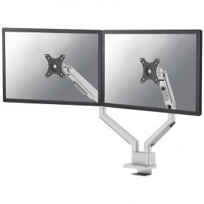 Neomounts DS70-250SL2 Tischhalterung für 2 Monitore bis 81cm 32 9KG Silber