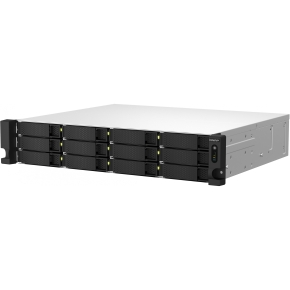 QNAP TS-1264U-RP-8G 2U 12-Bay rackmount NAS Intel Celeron N5095 quad-core 8GB onboard not expandable 12x3.5/2.5 SATA 2x300W r PSU