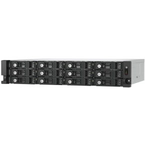 QNAP TL-R1200PES-RP 12-bay 2U rackmount PCIe interface SATA JBOD expansion enclosure 6,35/8,89cm 2,5/3,5Zoll