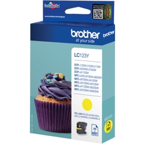 Brother Tinte LC-123Y Gelb bis zu 600 Seiten nach ISO/IEC 24711