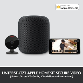 Logitech Circle View Netzwerkkamera indoor outdoor Bewegungsmelder 1920x1080 Wi-Fi Speaker Black