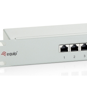 Equip Patchpanel 16x RJ45 Cat6 19 FTP 1HE ISO/IEC hellgrau