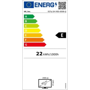 68,6cm/27 (2560x1440) HP E27q G4 16:9 5ms HDMI VGA DisplayPort VESA Pivot QHD Black